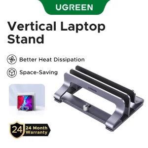 UGREEN Vertical Laptop Stand Holder For MacBook Air Pro Aluminum Foldable Notebook Stand Computer Laptop