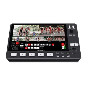 Feelworld L4 Switcher 10.1 Inch Touch Screen Multi-Camera Video Mixer Switcher,4xHDMI,SDI,Audio