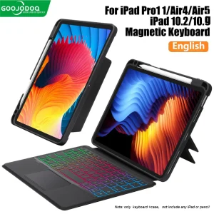 GOOJODOQ Bluetooth Magnetic Detachable Keyboard With Backlit Trackpad For IPad(TIADA Tablet)