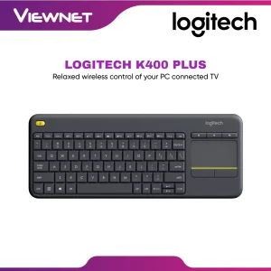 LOGITECH K400 PLUS WITH BUILT-IN TOUCHPAD | WIRELESS USB | EASY MEDIA CONTROL