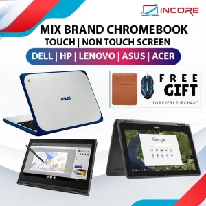 Mix ChromeBook Dell HP Lenovo Acer Asus Touch Screen Playstore Intel 4GB 16GB 32GB 64GB SSD Budget Laptop