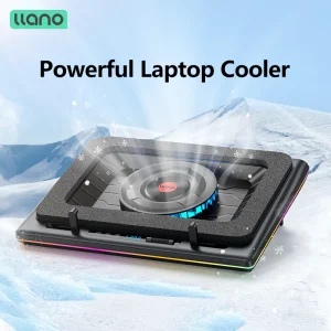 Llano V12 Powerful Turbo Fan 2800RPM Laptop Cooler Pad Led Light 3 USB Port Cooler Pad for Laptop Stand