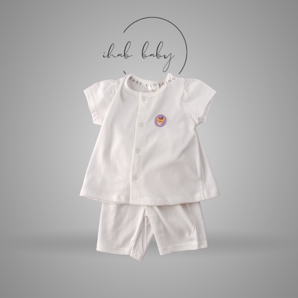 Baby Girl Cotton Blouse & Pants Set (0-24 months) - Image 2