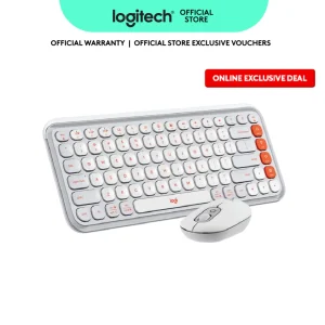 Logitech Pop icon Combo Bluetooth Keyboard And Mouse, Comfortable Typing, Programmable Keys And Buttons