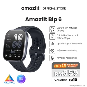 Amazfit Bip 6 Smart Watch 46mm with Outdoor Offline Maps and Navigation, Fitness Tracker Support 140+ Workout