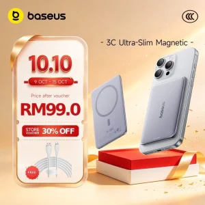 【CCC Certified】Baseus PicoGo AM41 Ultra-Slim Wireless Powerbank 5000mAh 10000mAh 20W 27W Magnetic