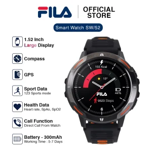 [NEW FUNCTION!] FILA Jam Tangan Pintar Smart Watch GPS SW/52 with Full Screen Touch Display | 1-to-1 Exchange