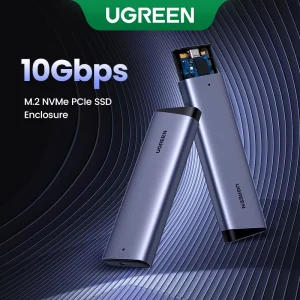 UGREEN M2 SSD Case M.2 NVMe SATA SSD Enclosure Adapter 10Gbps USB 3.2 Gen2 USB C External Enclosure Supports