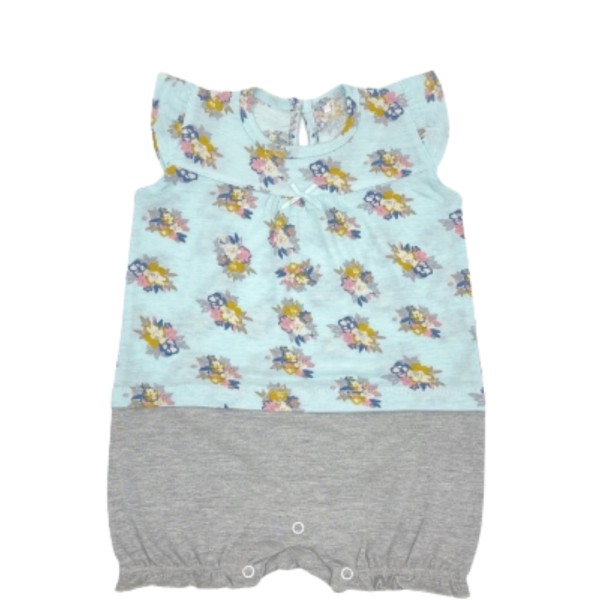 Cotton Short Sleeve Romper - Pink (0-24 months)