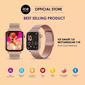 Ice-Watch ICE smart 2.0 round (1.20") Rose Gold Milanese | AMOLED | Bluetooth | Stress & Health Monitoring