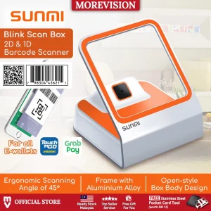 SUNMI Blink Barcode Scanner Omnidirectional 1D 2D QR Code Scan Reader Ewallet POS Cashier Cash Auto For