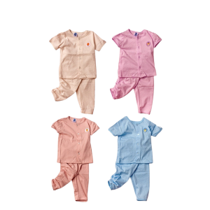 Unisex Cotton Short Sleeve Suit & Long Pants