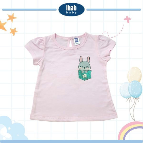 Toddler Girl Cotton Short Sleeve Rabbit T-Shirt (3-5yrs) - Image 3