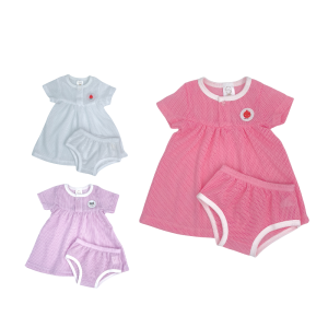 Eyelet Baby Romper with Skirt