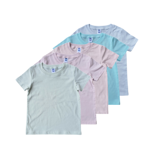 Plain Color Boy Girl Short Sleeve T-Shirt