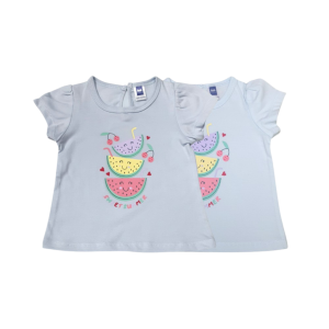 Printed Cotton Baby Girl Short Sleeve T-Shirt