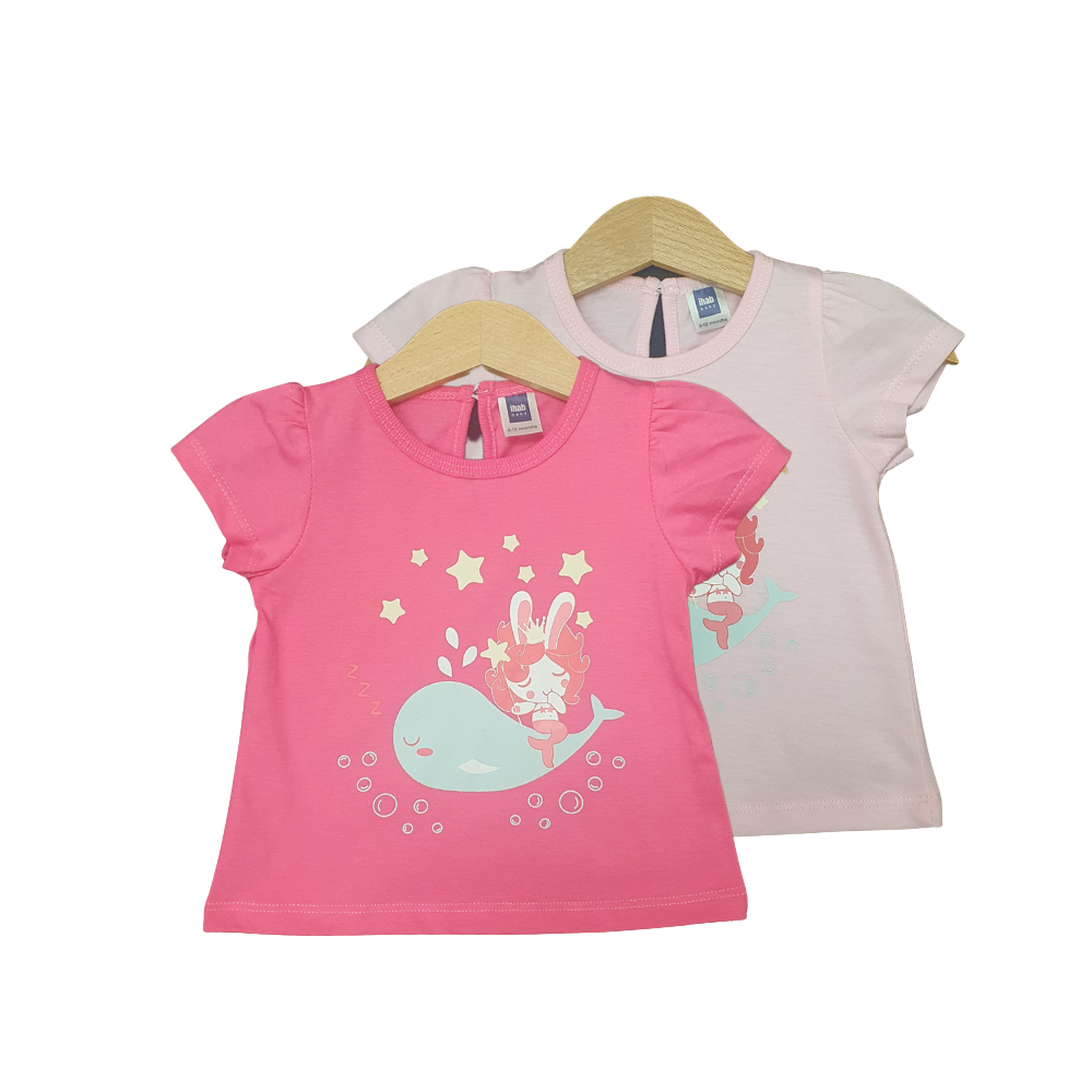 Mermaid Cotton Girl Short Sleeve T-Shirt