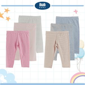 Stripe Cotton Spandex Leggings (Baby Girl) - 18-24 Months, Mid Pink Stripe