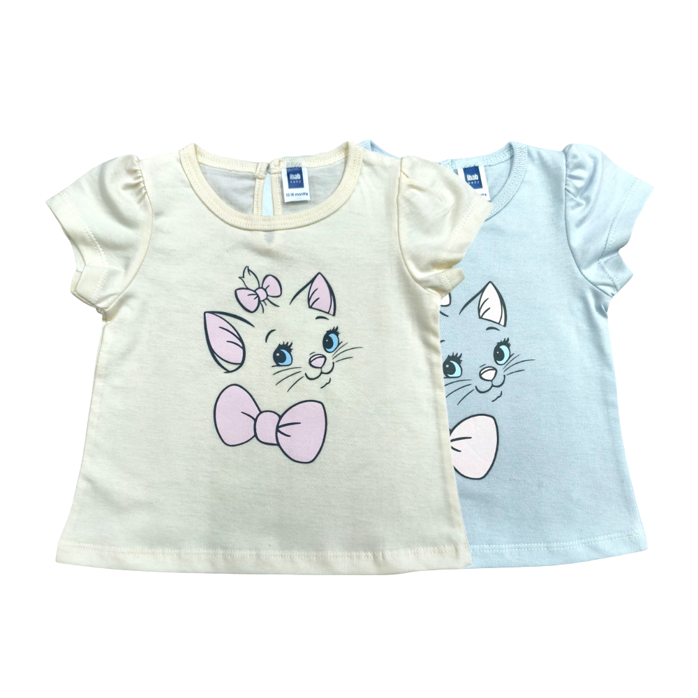 Printed Cotton Short Sleeve Baby Girl T-Shirt