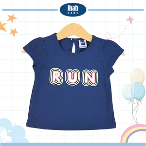 Dark Blue Printed Short Sleeve T-Shirt (0-24 months) - 0-6 Months