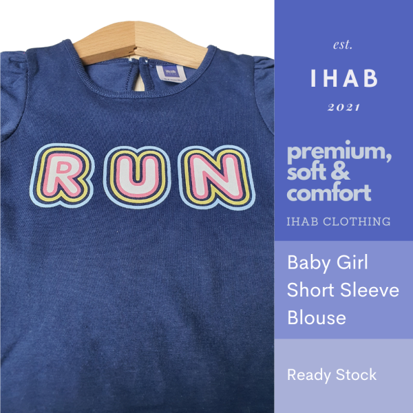 Dark Blue Printed Short Sleeve T-Shirt (0-24 months) - Image 3