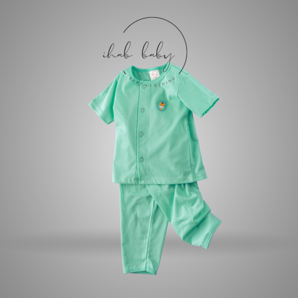 Unisex Cotton Short Sleeve Suit & Shorts (0-18 months) - Image 2