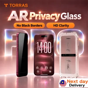 TORRAS 【8K HD Privacy Anti-Reflective 】Tempered Glass Anti-Spy Screen Protector for iPhone 18 17 16 15 14 Pro