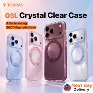 TORRAS【Show Original Color】Transparent Magnetic Casing for iPhone 18/17 Pro Max Shockproof O3L Case