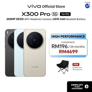 vivo X300 Pro 5G (16+16)GB+512GB MTK Dimensity 9500 Processor 200MP ZEISS APO Telephoto Camera