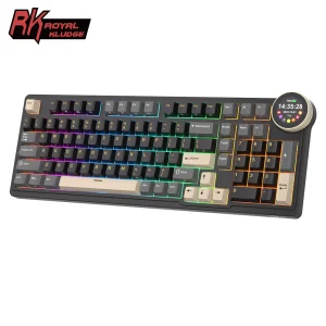 Royal Kludge RK N99 Phantom 98 Key Tri-Mode RGB Wired Bluetooth 2.4G Wireless With TFT Screen Mechanical