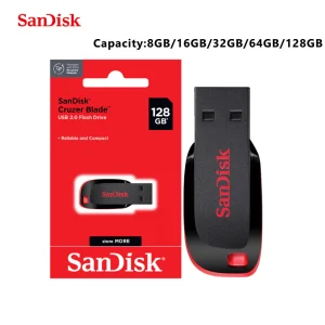 SanDisk CZ50 Cruzer Blade USB 2.0 Flash Drive 8GB-128GB Ultra Light for PC Laptop