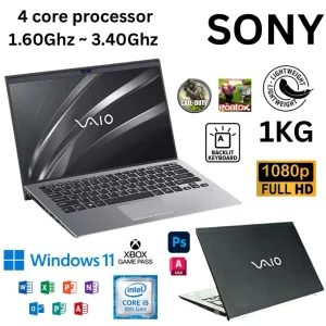 ORIGINAL SONY VAIO WINDOW 11 PRO FULL HD DISPLAY I5-8TH 4 CORE PROCESSOR SLIM LAPTOP