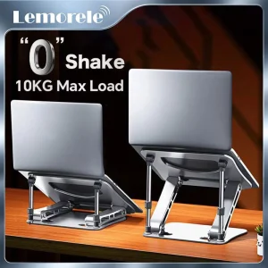 Lemorele Laptop Table Stand Adjustable Foldable Heavy Duty Gaming Notebook Computer Macbook Holder