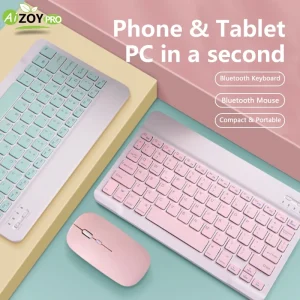 Universal Bluetooth Keyboard Mouse Wireless For iPad Tablet Laptop Mini Slim Keyboards & Mice Light Portable