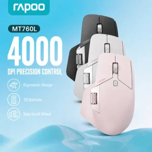 Rapoo MT760L / MT760M Rechargeable Bluetooth Wireless Optical Mouse Adjustable DPI4000 Multi-mode
