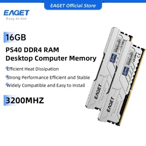 EAGET PS40 RAM DDR4 Memory 3200Mhz For PC Desktop (16GB DDR4 RAM x 2 Pcs)