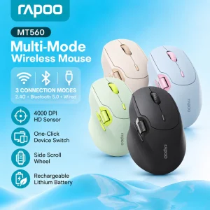 Rapoo MT560 Multi-Mode Wireless Ergonomic Optical Mouse