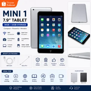 Pad Mini 1/2 Air 1 7.9"/9.7" Tablet 16GB/32GB | WiFi Ready | Study, Online Class & Entertainment Device