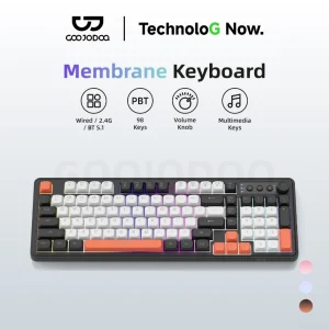 GOOJODOQ Membrane Keyboard Series 98 Three Models Silent RGB Backlit Wireless Keyboard