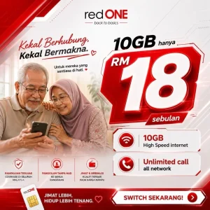 🚀 🚀 Simkad redONE Prepaid 5G 4G UltraPlus Uncapped Speed Unlimited Call Coverage Celcom
