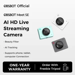 OBSBOT Meet SE Full HD Web Cam AI Auto-Framing & HDR Video Camera for Broadcasting and Zoom