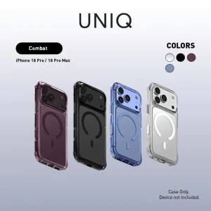 UNIQ Combat Hybrid MagClick Charge Case For iPhone 18 Pro (6.3)/18 Pro Max (6.9) - Blanc White/Carbon