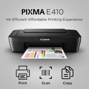 Canon PIXMA E410 / E470 All-In-One Inkjet Printer - Print, Scan, Copy