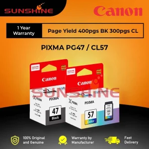 CANON PG-47 CL-57 CL-57s INK CARTRIDGE E410 E400 E460 E480 E470 E3170 E4270 E4570 E3370 PG47 CL57