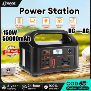 EXPOSE Portable Power Supply Solar Generator Power Supply AC DC Output USB 220V 100W Portable Station