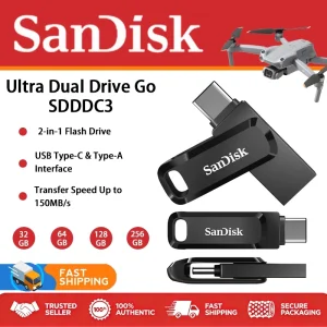 SanDisk Type C OTG PenDrive Dual Drive Go Type-C USB 3.1 OTG SDDDC3 (512GB/256GB/128GB/64GB/32GB)