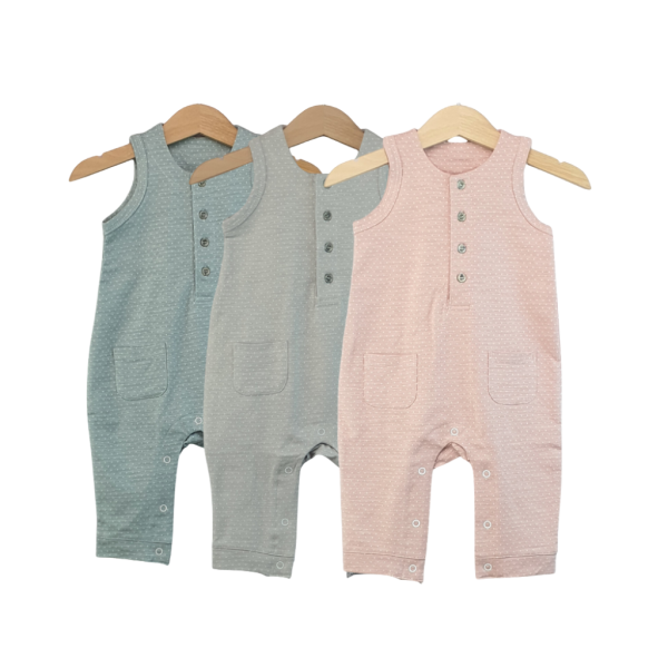 Sleeveless Cotton Jumpsuit - Bayi (0-18 Months)
