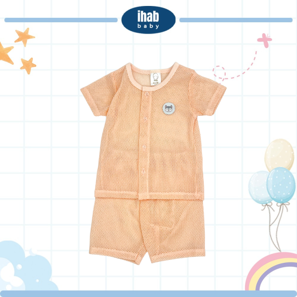 Unisex Eyelet Cotton Short Sleeve Set (3-18 months) - Image 3