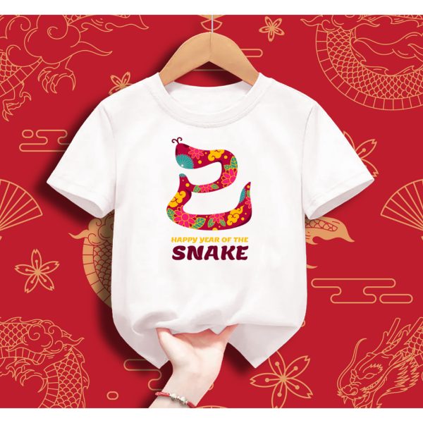 Cotton Year of the Snake Short Sleeve Tee (Baby/Toddler) - Image 5
