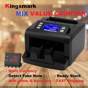 Kingsmark Value Counter Machine Money Counter Note counter Machine ( MIX ALL VALUE )